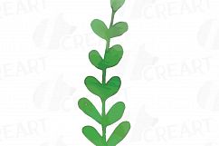 Green leaves and branches watercolor clip art pack, hand painted leafs collection. PNG, jpg, svg, vector illustrator &amp; corel files included Product Image 5