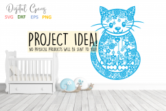 Cat paper cut SVG / DXF / EPS files Product Image 6