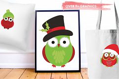 Christmas Owls graphics and illustrations Product Image 5