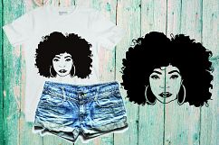 Black woman svg Natural Hair Svg Afro svg,black woman 182SV Product Image 1