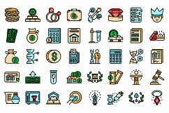 Inheritance icons set vector flat Product Image 1