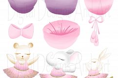 Ballerina animals clipart Product Image 2