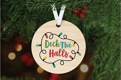 Deck the Halls - Christmas SVG Cut File - DXF PNG EPS JPG Product Image 2