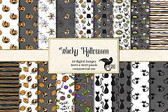 Wacky Halloween Digital Paper Product Image 1