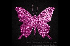 100 Luxury Glitter Butterfly Clip Arts, Glitter Graphic Kit Product Image 2