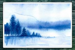 Winter Landscapes set#2. Watercolor. Product Image 7