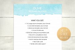 resume template word / blue watercolor Product Image 5