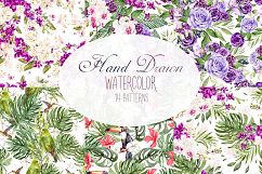 Hand Drawn Watercolor 14 PATTERNS Product Image 1