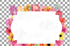 Floral frames watercolor clip art collection, Borders, sweet digital labels, floral borders clip art, digital stamp, wedding frames Product Image 4