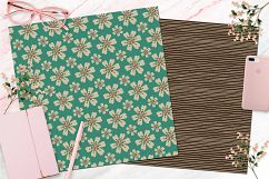 Retro Floral Digital Papers Product Image 7