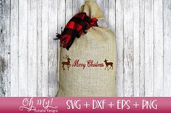 Merry Christmas Reindeer - SVG DXF EPS PNG Product Image 3