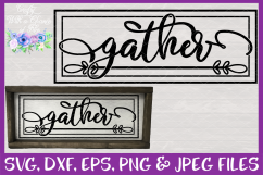 Gather SVG Thanksgiving Farmhouse Sign Design Product Image 1