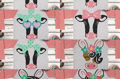 Set of 8 Cow Heifer + **SURPRISE BONUS SVGs** Farm Life Animal Cute SVG DXF PNG Product Image 1