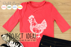 Chicken / Hen paper cut SVG / DXF / EPS files Product Image 4