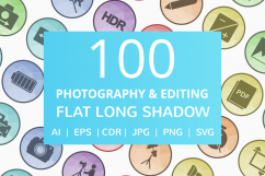100 Photography &amp; Picture Filled Low Poly Icons Product Image 1