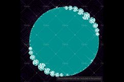 100 Luxury Diamond and Glitter Circle Frame Clip Arts Product Image 2