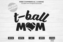 T-Ball Mom - Design for T-Shirt, Hoodies, Mugs and more Product Image 1