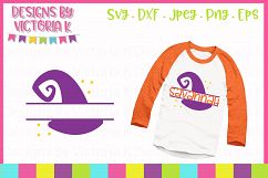 Witch Hat Monogram, Halloween, SVG, DXF, PNG Product Image 1