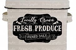 Locally Grown Fresh Produce Farmers Market Sign | SVG | PNG Product Image 2