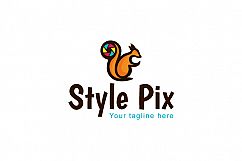 Style Pix - Cute Squirrel Animal Stock Logo Template for Photography Product Image 1