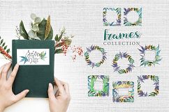 Watercolor cannabis PNG leaves set Product Image 3