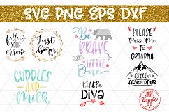 Cute Onesie Bundle SVG Cut File, Newborn SVG, EPS, PNG, DXF Product Image 1