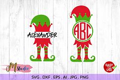 Elf legs monogram svg, for Silhouette Cameo or Cricut Product Image 1