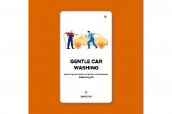 Gentle Car Washing Cleaners Togetherness Vector Product Image 1