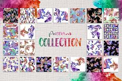 Colorful unicorn horse PNG watercolor set Product Image 9