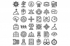 Opportunity icons set, outline style Product Image 1