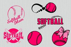 Softball svg bundle, softball clipart, softball cut files for cricut and silhouette, printable, png, dxf Product Image 1