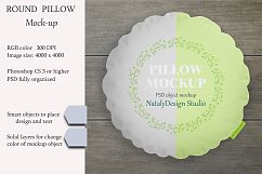 Round pillow mockup. Product mockup. Product Image 1