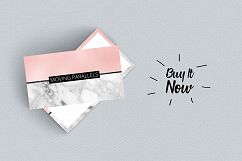 Rose Gold Pink Foil Marble Business Card Product Image 6