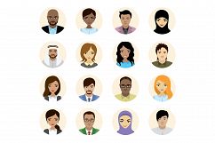 People avatars icons flat collection Product Image 2