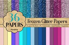 36 Glitter and Solid Color Princess Winter Theme Color Product Image 1