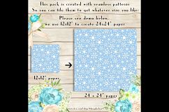100 Seamless Snowflakes and Stars Digital Papers Product Image 3