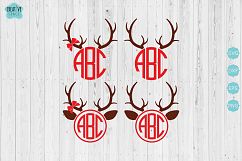 Reindeer Antlers Monogram Svg, Dxf, Png, Eps Product Image 1