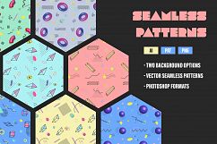 Memphis Space Seamless Patterns Product Image 4