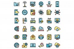 Remote access icons set vector flat Product Image 1