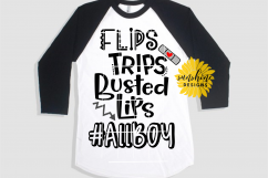 FLIPS TRIPS BUSTED LIPS #ALLBOY SVG DXF PNG| BOY SVG Product Image 2