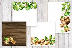 Walnut. Watercolor bundle Product Image 5