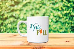 Hello Fall SVG - Fall SVG Cut File - DXF EPS PNG JPG PDF AI Product Image 5