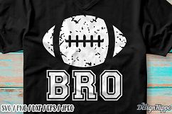 Football Bro SVG, Grunge SVG, Football Brother SVG, PNG, DXF Product Image 2