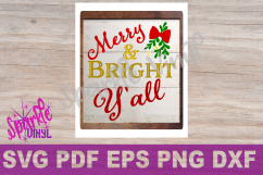 Svg Christmas Sign Stencil Bundle printable svg dxf png pdf esp files for cricut or silhouette Merry Christmas Trees Sold here Mistletoe svg Product Image 4