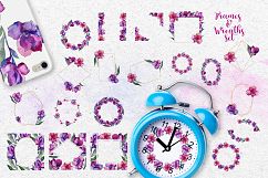 Purple Alstroemeria PNG watercolor set Product Image 2