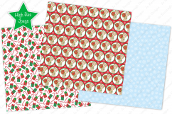 Christmas digital papers,Christmas patterns,Christmas bears Product Image 3