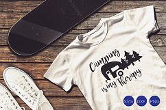 Camping is my Therapy SVG, DXF, PNG Cut Files  Product Image 1