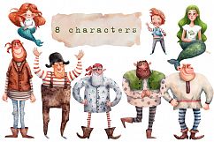 I Love Pirates! - Watercolor Clip Art Set Product Image 2