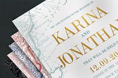 Vintage Map Wedding Invitation Suite Product Image 4