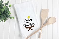 Away in a Manger - Christmas SVG Cut File - DXF PNG EPS JPG Product Image 2